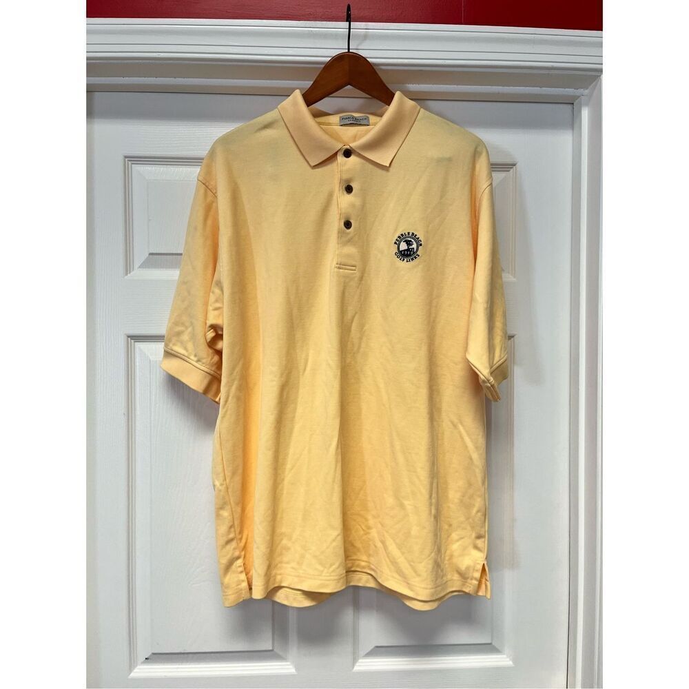 Pebble Beach Classic Yellow Polo Shirt sz XXL NWOT